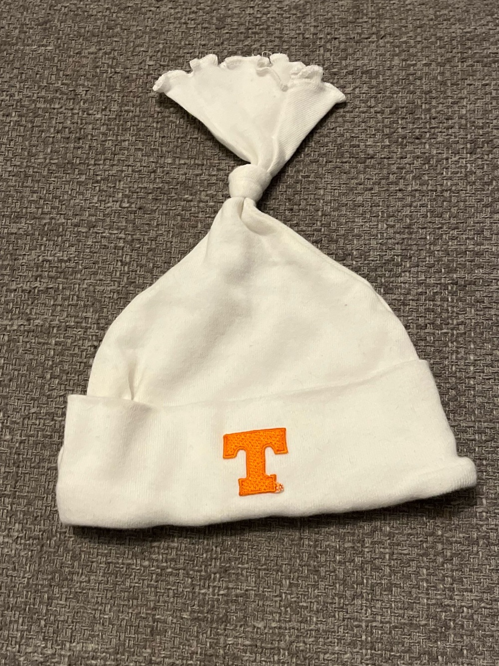 White Baby University of Tennessee Hat with Orange 'T' Accent
